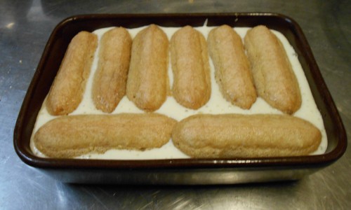 Tiramisu en préparation