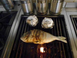 Dorade en cuisson
